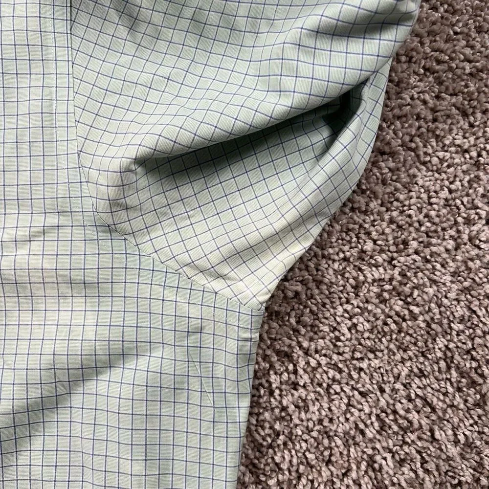 Vintage Brooks Brothers 346 Shirt Men 17.5-4/5 Plaid Slim Fit Classiccore Pocket - Picture 13 of 16